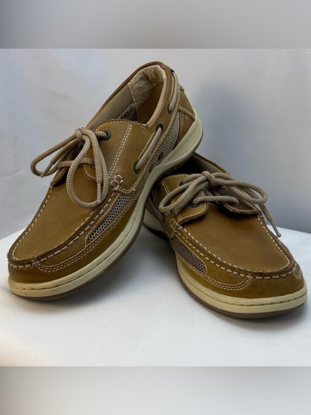 Margaritaville Men's Sz10 Tan Anchor/Deck Leather‎ Casual Shoes